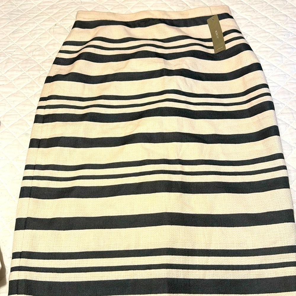 J.Crew Pencil Skirt brand new with tags size 0 blue and white stripes